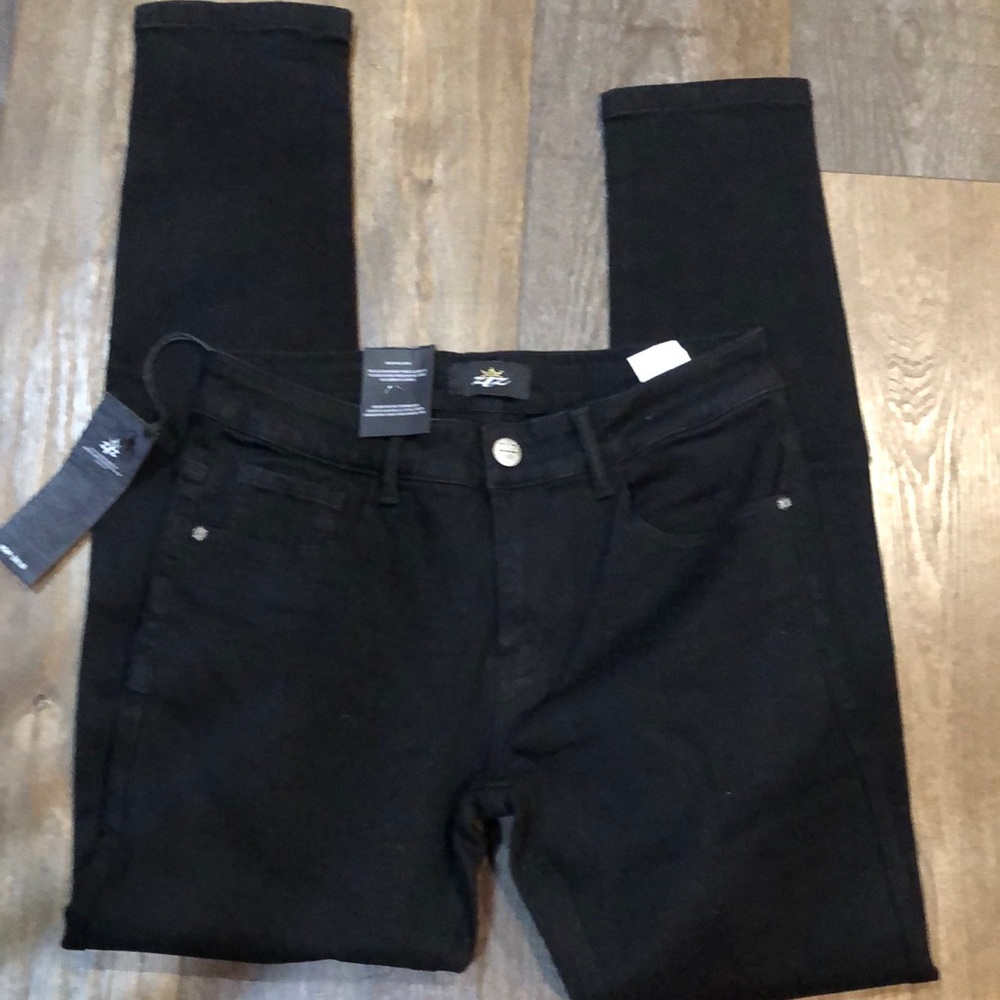 NWT ZLZ Black Denim Jeans for Men Slim Fit size 30 W